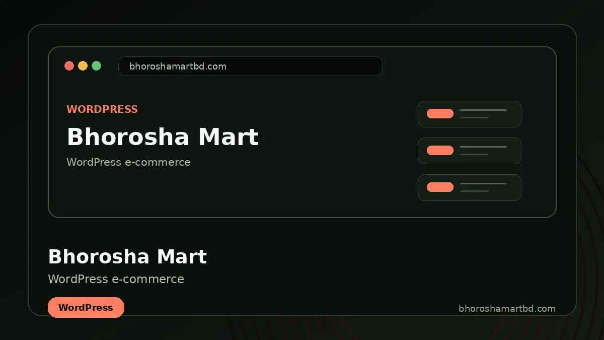 Bhorosha Mart project preview