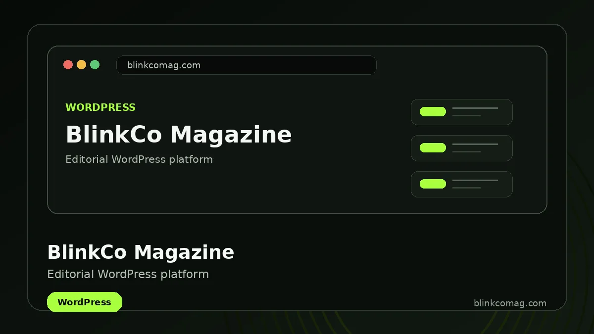 BlinkCO Magazine project preview